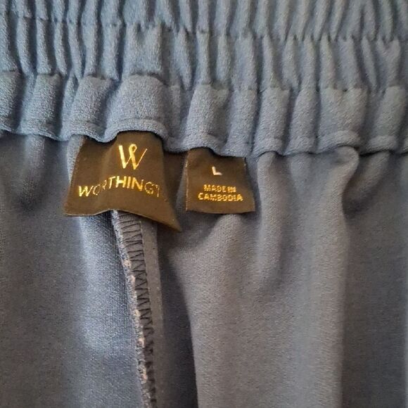 Worthington Women's Blue pull on Pants size large - Picture 4 of 6